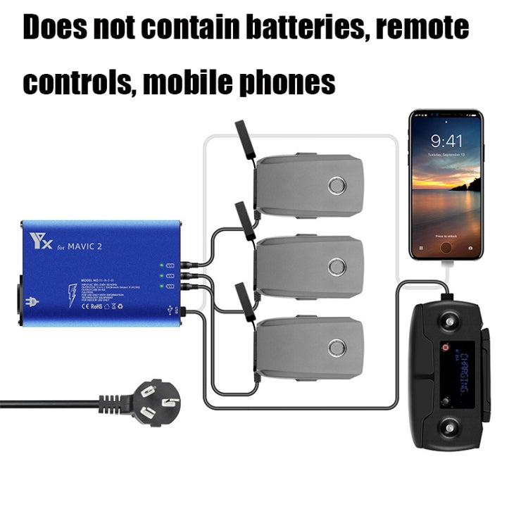YX For DJI MAVIC 2 Aluminum Alloy Charger with Switch YX For DJI MAVIC 2 Aluminum Alloy Charger with Switch